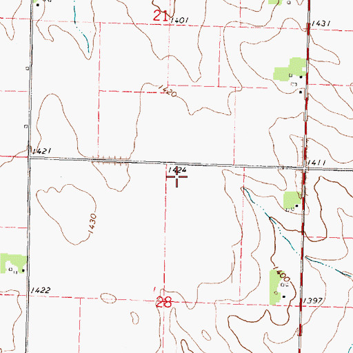 Topographic Map of Q B Farm, IA