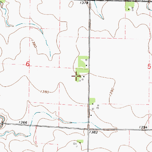 Topographic Map of Shady Blue Farms, IA