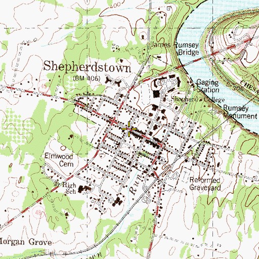 Topographic Map of George Tyler Moore Center for the Study of the Civil War, WV