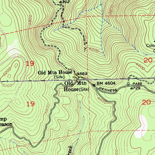 Topographic Map of Old Mountain House, CA