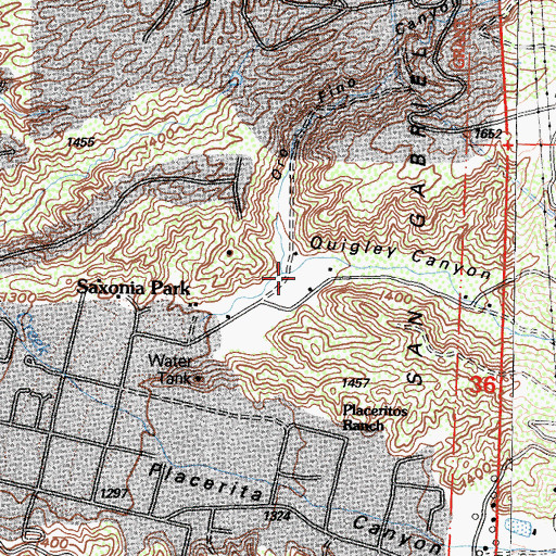Topographic Map of Oro Fino Canyon, CA