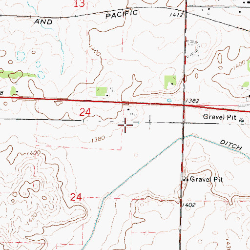 Topographic Map of Rolo Farms, IA