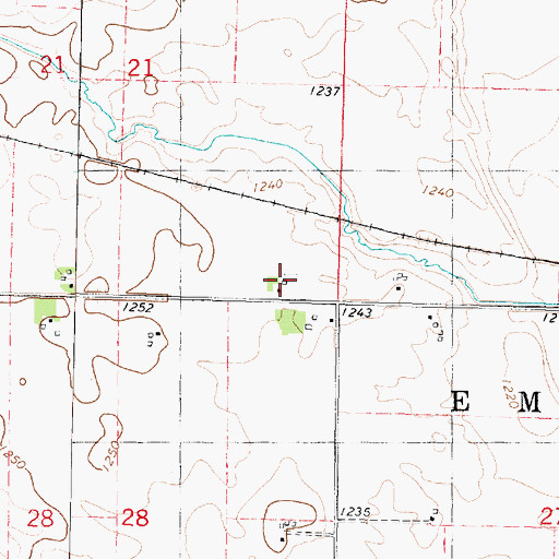 Topographic Map of Frambach Farms, IA