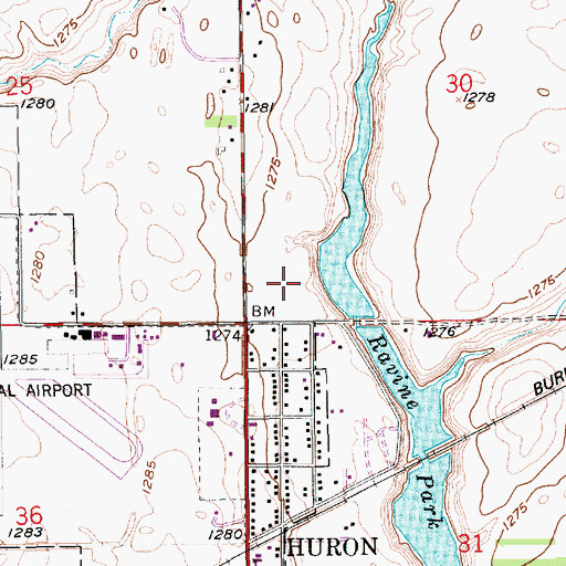 Topographic Map of James Valley Christian Elementary School, SD