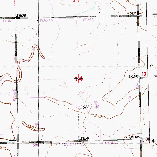 Topographic Map of Lateral 3316, ID