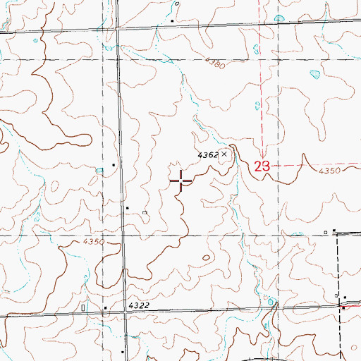 Topographic Map of Lateral 350, ID