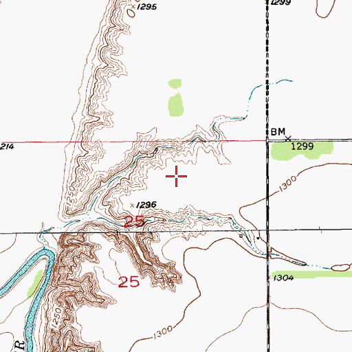 Topographic Map of Upland Colony Elementary School, SD