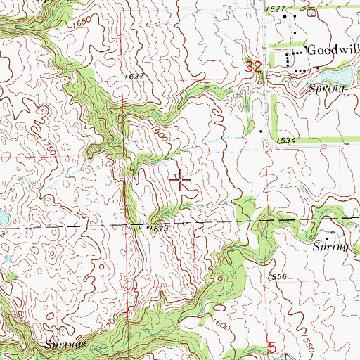 Topographic Map of Tiospa Zina Middle School, SD