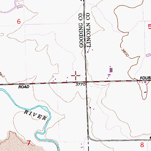 Topographic Map of Lateral 916, ID