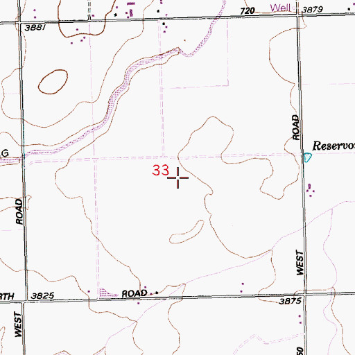 Topographic Map of Lateral 916S, ID