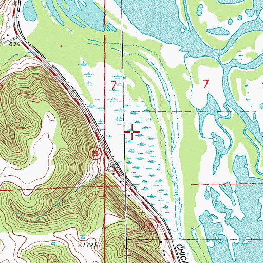 Topographic Map of Conway Lake, IA