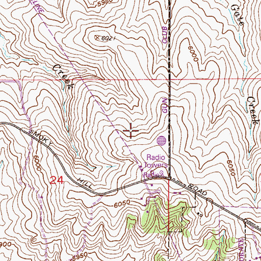 Topographic Map of Canyon Creek Elementary School, CO
