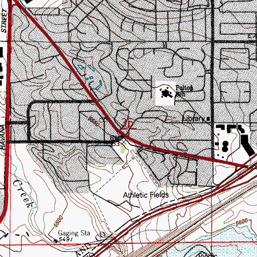Topographic Map of Platt College, CO