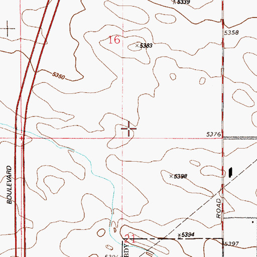 Topographic Map of Green Valley Ranch Middle School Denver School of Science and Technology DSST, CO