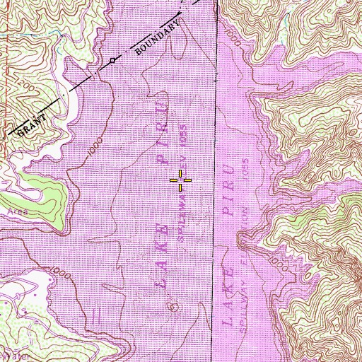 Topographic Map of Lake Piru, CA