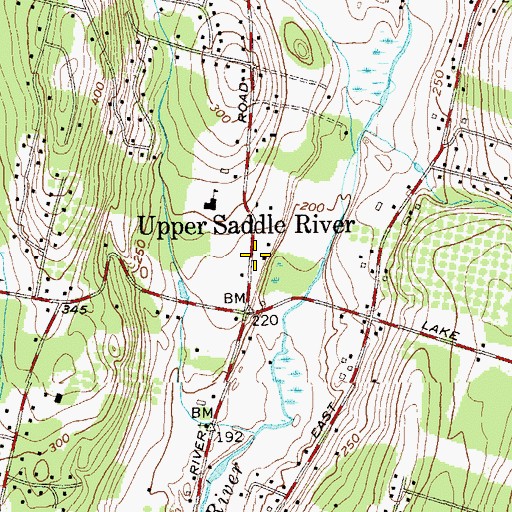 Topographic Map of Upper Saddle River Police Department, NJ
