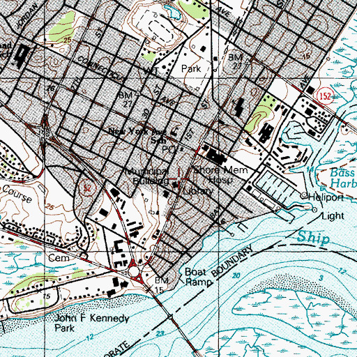 Topographic Map of Somers Point Police Department, NJ
