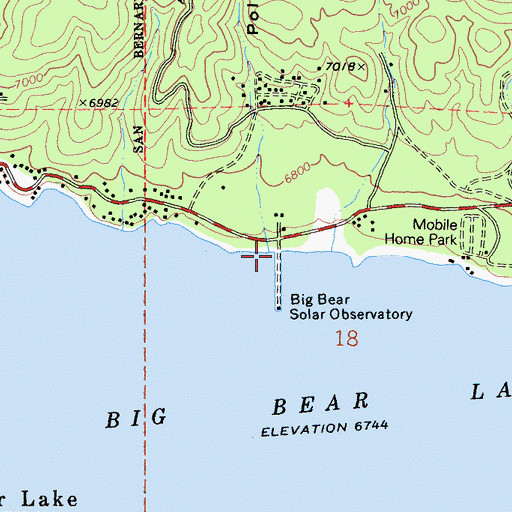Topographic Map of Poligue Canyon, CA