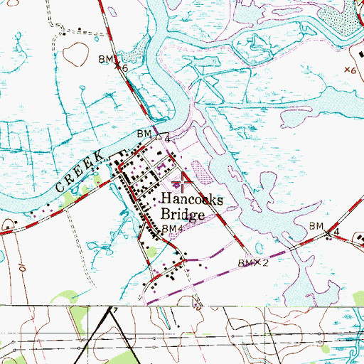 Topographic Map of Lower Alloways Creek Police Department, NJ