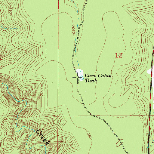 Topographic Map of Cart Cabin Tank, AZ