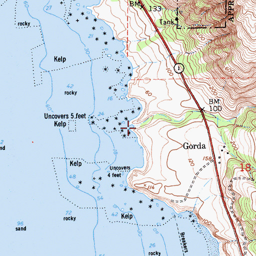 Topographic Map of Prewitt Creek, CA