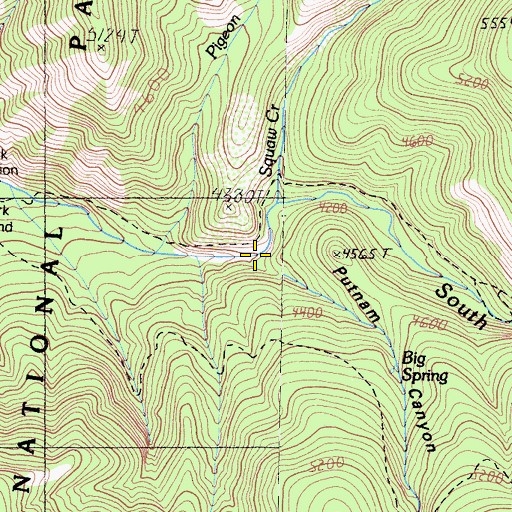 Topographic Map of Putman Canyon, CA