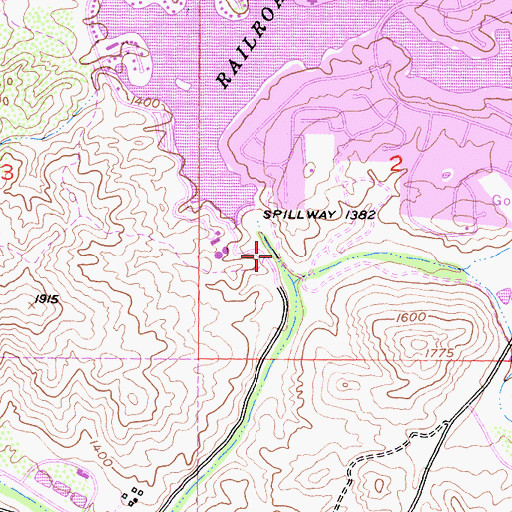 Topographic Map of Railroad Canyon, CA
