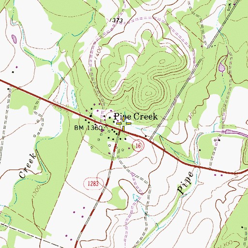 Topographic Map of Pipe Creek Post Office, TX