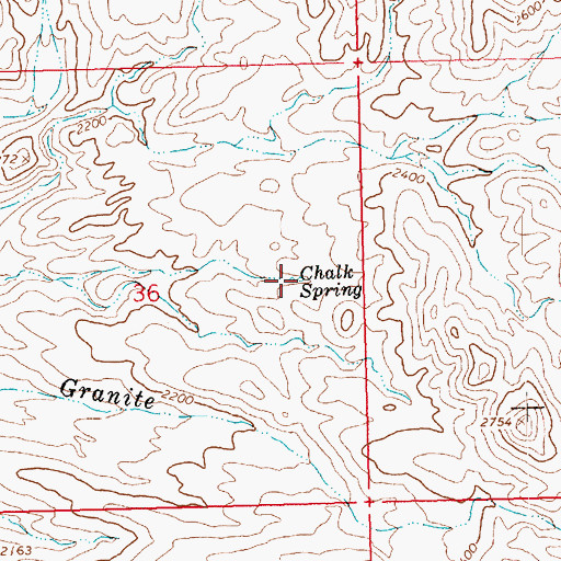 Topographic Map of Chalk Spring, AZ