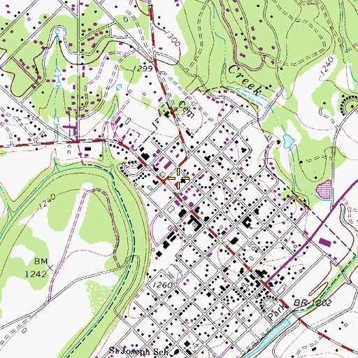 Topographic Map of Bandera Post Office, TX