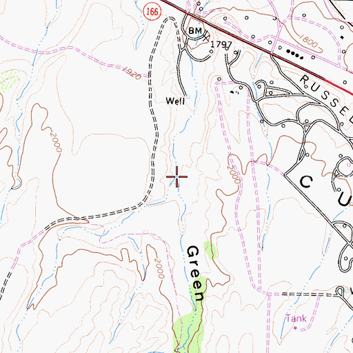 Topographic Map of Richardson Canyon, CA