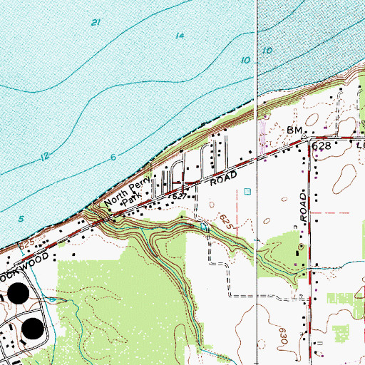 Topographic Map of North Perry Police Department, OH