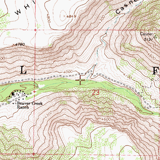 Topographic Map of Casner Canyon, AZ