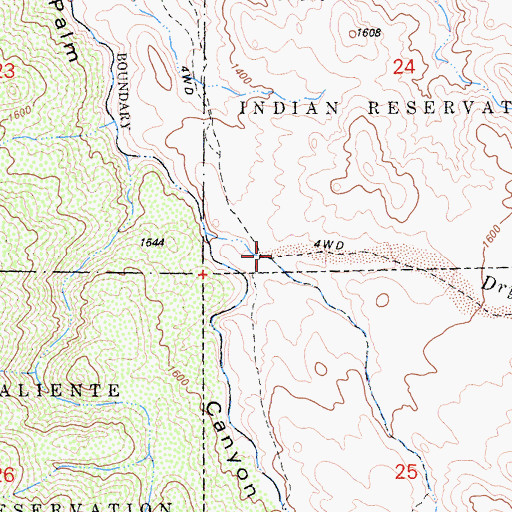 Topographic Map of Rock Canyon, CA