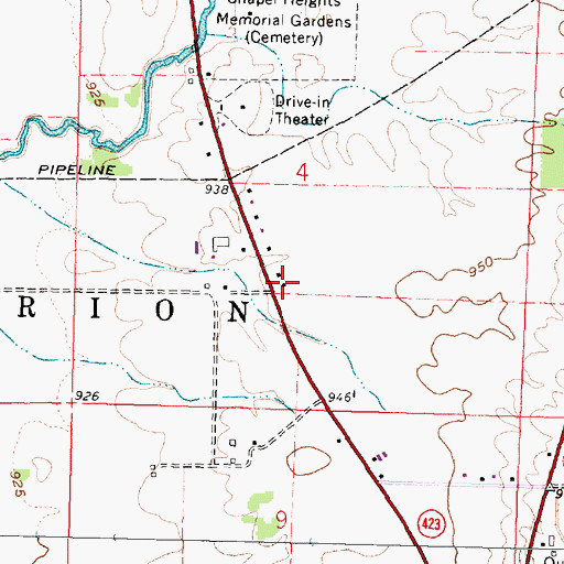 Topographic Map of Ohio State Highway Patrol - Marion Patrol Post, OH