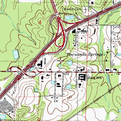 Topographic Map of Southwest Regional Medical Center, AR