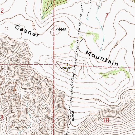 Topographic Map of Casner Mountain, AZ