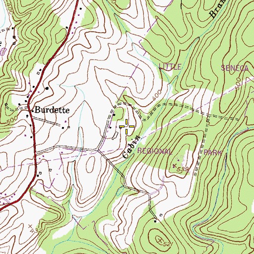 Topographic Map of Black Hill Regional Park Police, MD