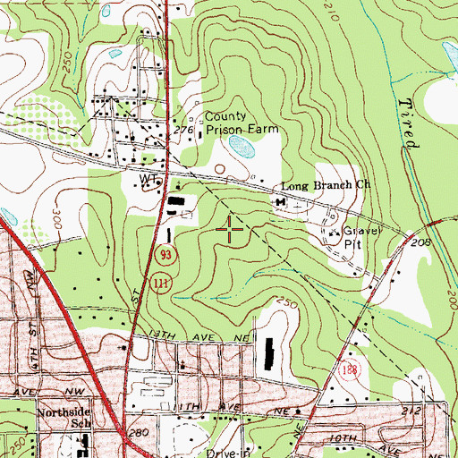 Topographic Map of Grady County Sheriff's Office, GA