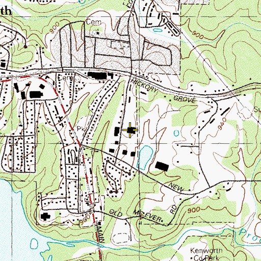Topographic Map of Acworth Police Department, GA