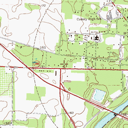 Topographic Map of Newton Police Department, GA