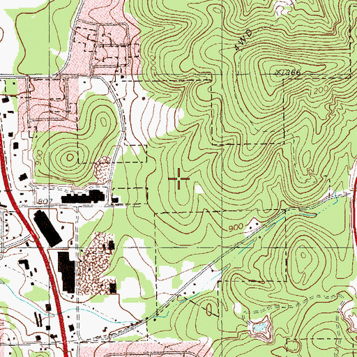 Topographic Map of Bartow County Sheriff's Office, GA