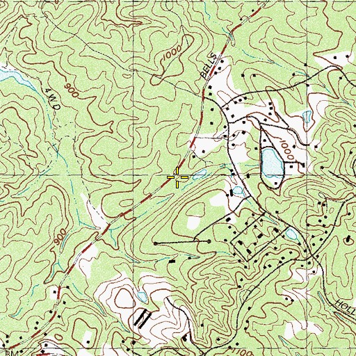 Topographic Map of Cherokee County Sheriff's Office Bridgemill Precinct, GA