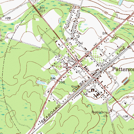 Topographic Map of Patterson Police Department, GA