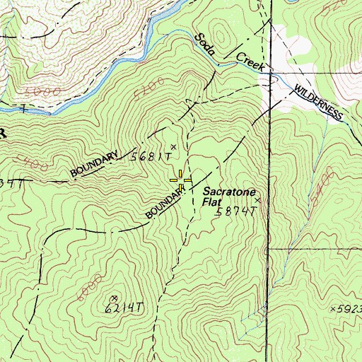 Topographic Map of Sacratone Flat, CA