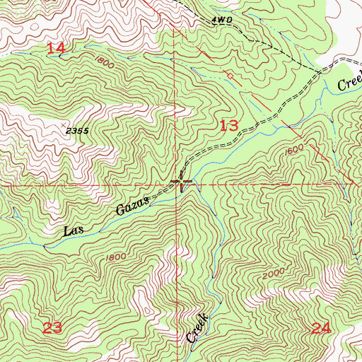 Topographic Map of Salsipuedes Creek, CA