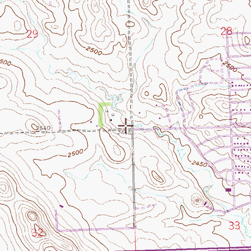 Topographic Map of Dickinson Police Department, ND