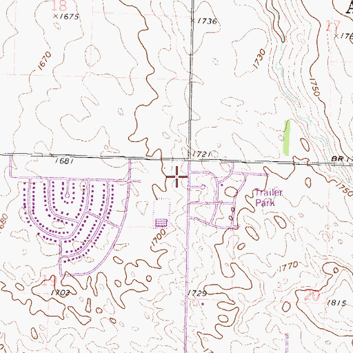 Topographic Map of Lincoln Police Department, ND