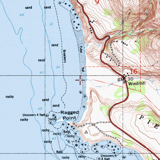 Topographic Map of San Carpoforo Creek, CA