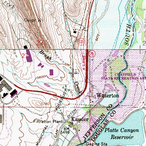 Topographic Map of Lehow Cemetery, CO
